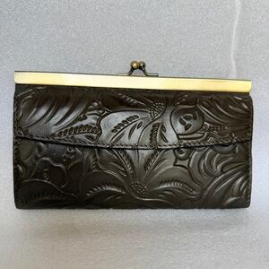 Patricia Nash Paola Leather Frame Wallet with RFID Protection